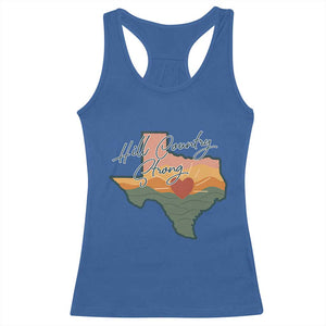 Hill Country Strong Racerback Tank Top Texas Pride for Resilient Texans Retro TS02 Royal Blue Print Your Wear