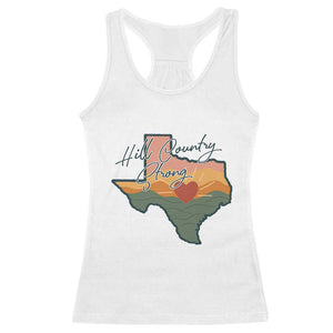 Hill Country Strong Racerback Tank Top Texas Pride for Resilient Texans Retro TS02 White Print Your Wear