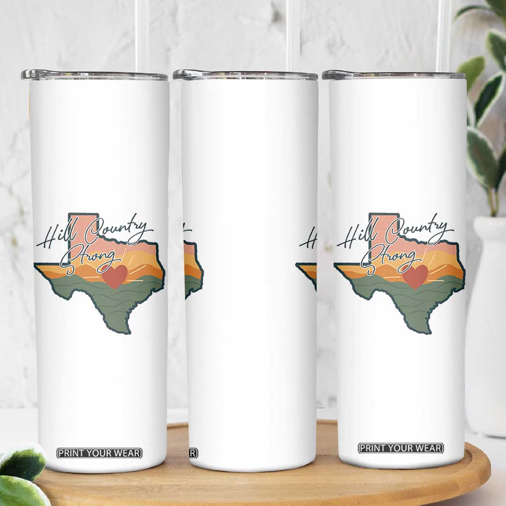 Hill Country Strong Skinny Tumbler Texas Pride for Resilient Texans Retro TS02 Print Your Wear
