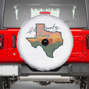 Hill Country Strong Spare Tire Cover Texas Pride for Resilient Texans Retro TS02 White Print Your Wear
