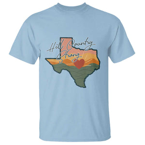 Hill Country Strong T Shirt Texas Pride for Resilient Texans Retro TS02 Light Blue Print Your Wear