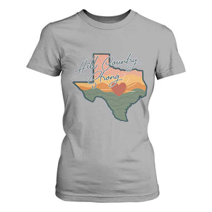 Hill Country Strong T Shirt For Women Texas Pride for Resilient Texans Retro TS02 Sport Gray Print Your Wear