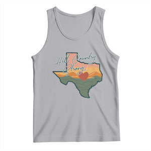 Hill Country Strong Tank Top Texas Pride for Resilient Texans Retro TS02 Athletic Heather Print Your Wear