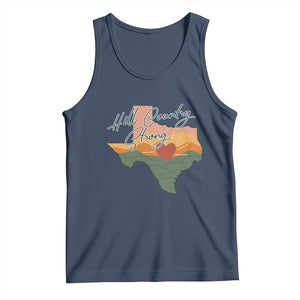 Hill Country Strong Tank Top Texas Pride for Resilient Texans Retro TS02 Navy Print Your Wear