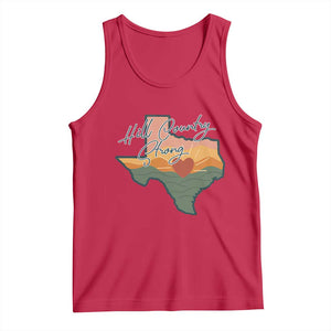 Hill Country Strong Tank Top Texas Pride for Resilient Texans Retro TS02 Red Print Your Wear