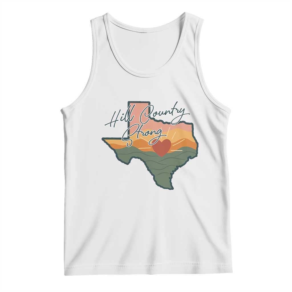Hill Country Strong Tank Top Texas Pride for Resilient Texans Retro TS02 White Print Your Wear