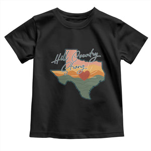 Hill Country Strong Toddler T Shirt Texas Pride for Resilient Texans Retro TS02 Black Print Your Wear