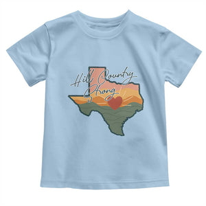 Hill Country Strong Toddler T Shirt Texas Pride for Resilient Texans Retro TS02 Light Blue Print Your Wear