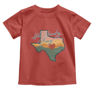 Hill Country Strong Toddler T Shirt Texas Pride for Resilient Texans Retro TS02 Red Print Your Wear