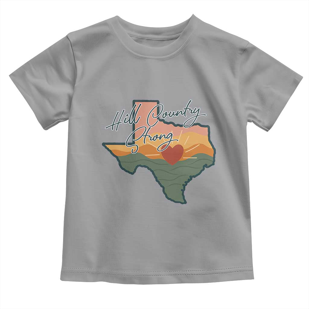 Hill Country Strong Toddler T Shirt Texas Pride for Resilient Texans Retro TS02 Sport Gray Print Your Wear
