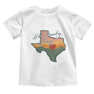 Hill Country Strong Toddler T Shirt Texas Pride for Resilient Texans Retro TS02 White Print Your Wear