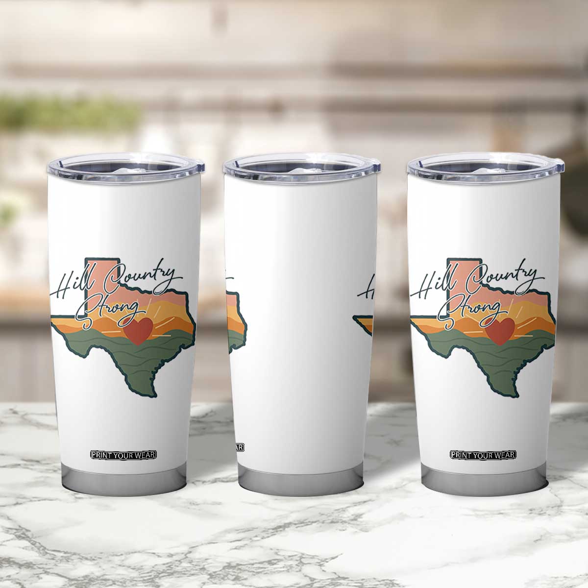 Hill Country Strong Tumbler Cup Texas Pride for Resilient Texans Retro TS02 Print Your Wear