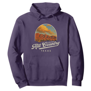 Hill Country Strong Hoodie Texas Support Retro Enchanted Rock TS02 Purple Print Your Wear
