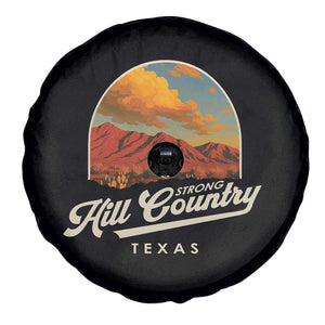 Hill Country Strong Spare Tire Cover Texas Support Retro Enchanted Rock TS02 Print Your Wear