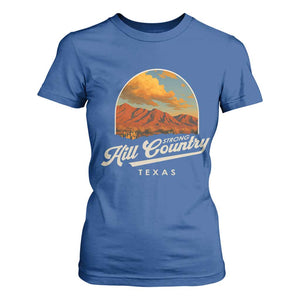 Hill Country Strong T Shirt For Women Texas Support Retro Enchanted Rock TS02 Royal Blue Print Your Wear