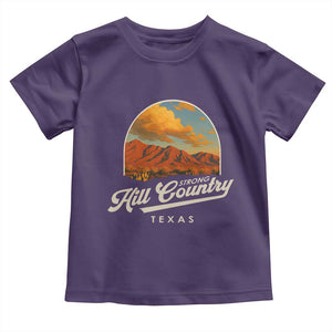 Hill Country Strong Toddler T Shirt Texas Support Retro Enchanted Rock TS02 Purple Print Your Wear