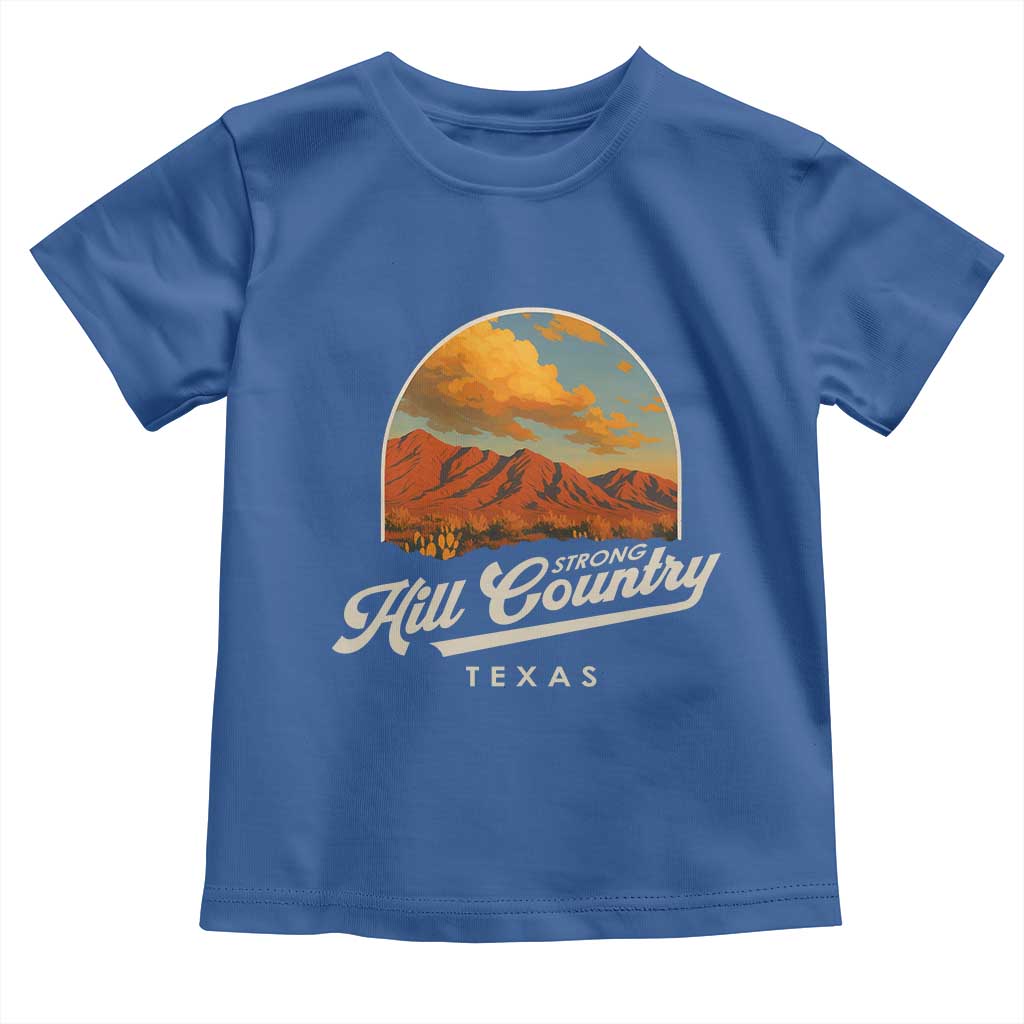Hill Country Strong Toddler T Shirt Texas Support Retro Enchanted Rock TS02 Royal Blue Print Your Wear