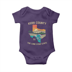 Kerr County Texas Baby Onesie Retro Hill Country Nature Scene Outdoors TS02 Purple Print Your Wear