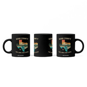 Kerr County Texas Coffee Mug Retro Hill Country Nature Scene Outdoors TS02 Print Your Wear
