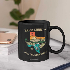 Kerr County Texas Coffee Mug Retro Hill Country Nature Scene Outdoors TS02 Print Your Wear
