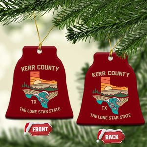 Kerr County Texas Ceramic Ornament Retro Hill Country Nature Scene Outdoors TS02 Print Your Wear
