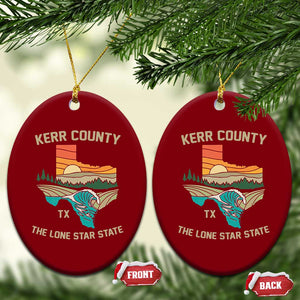 Kerr County Texas Ceramic Ornament Retro Hill Country Nature Scene Outdoors TS02 Print Your Wear