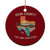 Kerr County Texas Ceramic Ornament Retro Hill Country Nature Scene Outdoors TS02 1pc Red Print Your Wear