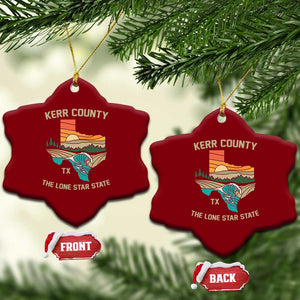 Kerr County Texas Ceramic Ornament Retro Hill Country Nature Scene Outdoors TS02 Print Your Wear