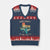 Kerr County Texas V-Neck Knit Sweater Vest Retro Hill Country Nature Scene Outdoors TS02 Navy Red Print Your Wear