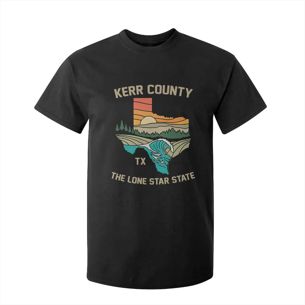 Kerr County Texas T Shirt For Kid Retro Hill Country Nature Scene Outdoors TS02 Black Print Your Wear