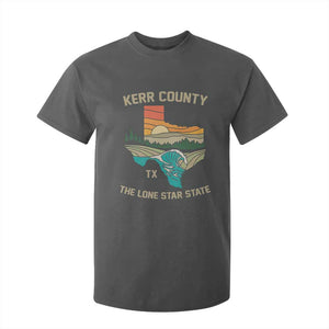 Kerr County Texas T Shirt For Kid Retro Hill Country Nature Scene Outdoors TS02 Dark Heather Print Your Wear