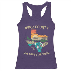 Kerr County Texas Racerback Tank Top Retro Hill Country Nature Scene Outdoors TS02 Purple Print Your Wear