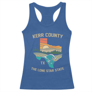 Kerr County Texas Racerback Tank Top Retro Hill Country Nature Scene Outdoors TS02 Royal Blue Print Your Wear