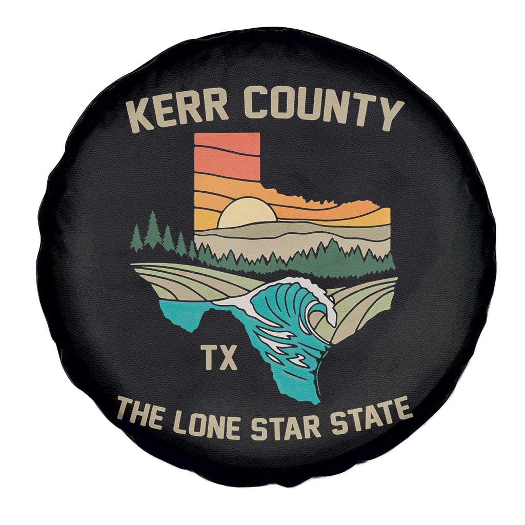 Kerr County Texas Spare Tire Cover Retro Hill Country Nature Scene Outdoors TS02 Print Your Wear