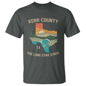 Kerr County Texas T Shirt Retro Hill Country Nature Scene Outdoors TS02 Dark Heather Print Your Wear