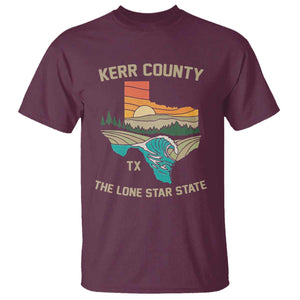 Kerr County Texas T Shirt Retro Hill Country Nature Scene Outdoors TS02 Maroon Print Your Wear
