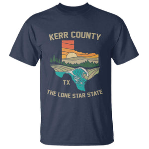 Kerr County Texas T Shirt Retro Hill Country Nature Scene Outdoors TS02 Navy Print Your Wear