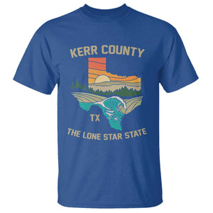 Kerr County Texas T Shirt Retro Hill Country Nature Scene Outdoors TS02 Royal Blue Print Your Wear