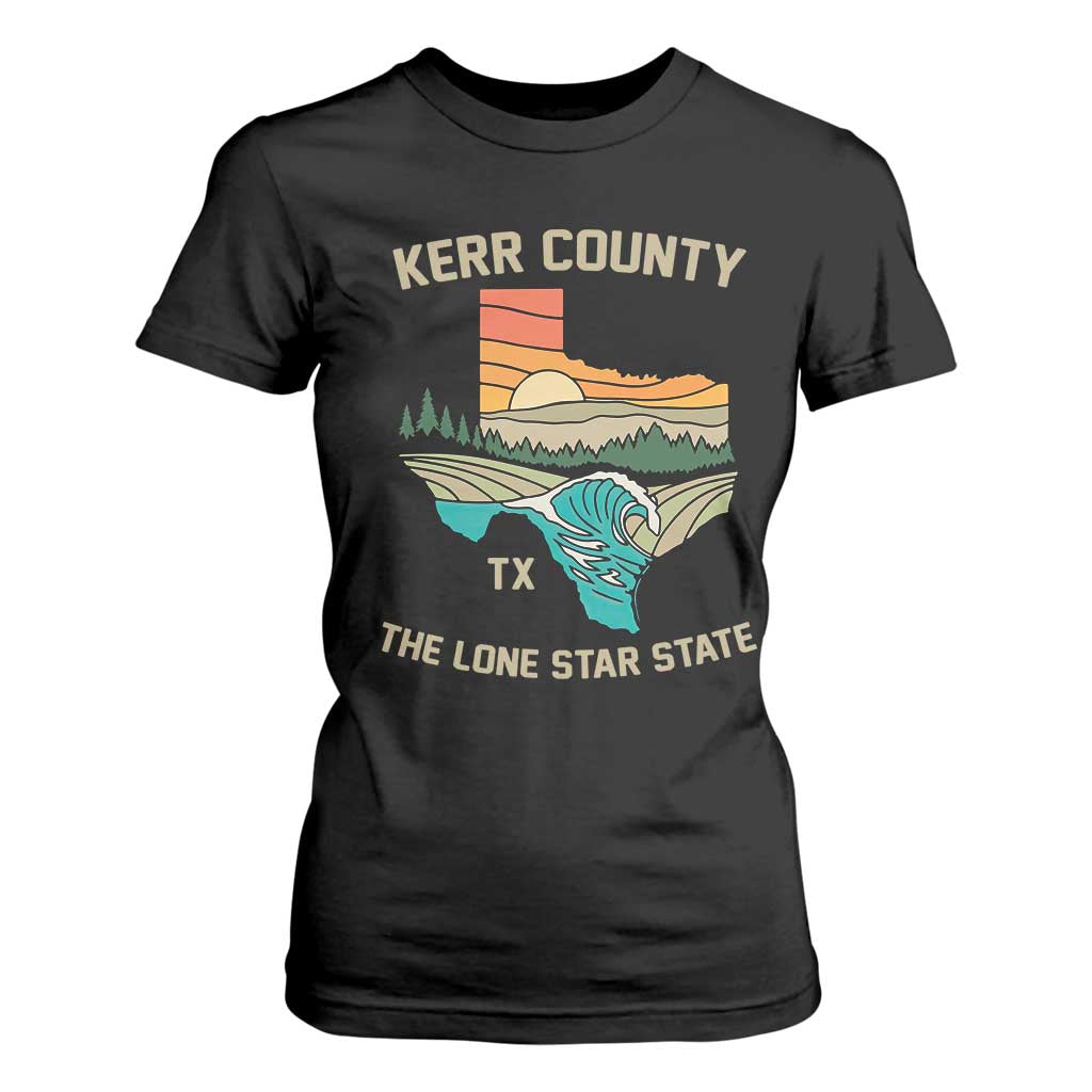 Kerr County Texas T Shirt For Women Retro Hill Country Nature Scene Outdoors TS02 Black Print Your Wear