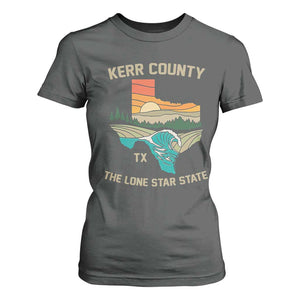 Kerr County Texas T Shirt For Women Retro Hill Country Nature Scene Outdoors TS02 Dark Heather Print Your Wear