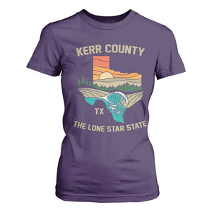 Kerr County Texas T Shirt For Women Retro Hill Country Nature Scene Outdoors TS02 Purple Print Your Wear
