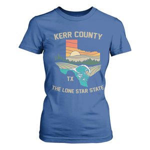 Kerr County Texas T Shirt For Women Retro Hill Country Nature Scene Outdoors TS02 Royal Blue Print Your Wear