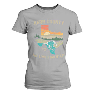 Kerr County Texas T Shirt For Women Retro Hill Country Nature Scene Outdoors TS02 Sport Gray Print Your Wear