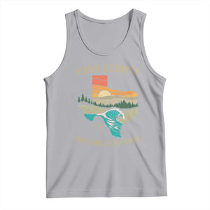 Kerr County Texas Tank Top Retro Hill Country Nature Scene Outdoors TS02 Athletic Heather Print Your Wear