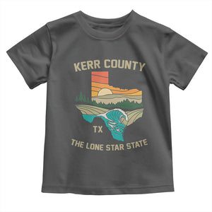 Kerr County Texas Toddler T Shirt Retro Hill Country Nature Scene Outdoors TS02 Dark Heather Print Your Wear