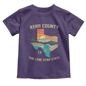 Kerr County Texas Toddler T Shirt Retro Hill Country Nature Scene Outdoors TS02 Purple Print Your Wear