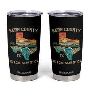 Kerr County Texas Tumbler Cup Retro Hill Country Nature Scene Outdoors TS02 Black Print Your Wear