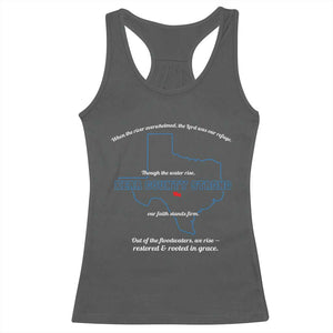 Kerr County Strong Christian Racerback Tank Top Texas Faith Hope Resilient Texans TS02 Dark Heather Print Your Wear