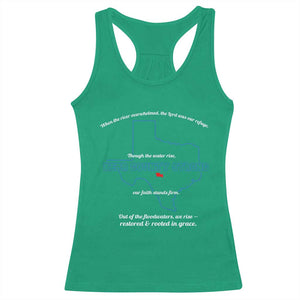 Kerr County Strong Christian Racerback Tank Top Texas Faith Hope Resilient Texans TS02 Irish Green Print Your Wear