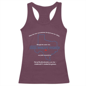 Kerr County Strong Christian Racerback Tank Top Texas Faith Hope Resilient Texans TS02 Maroon Print Your Wear